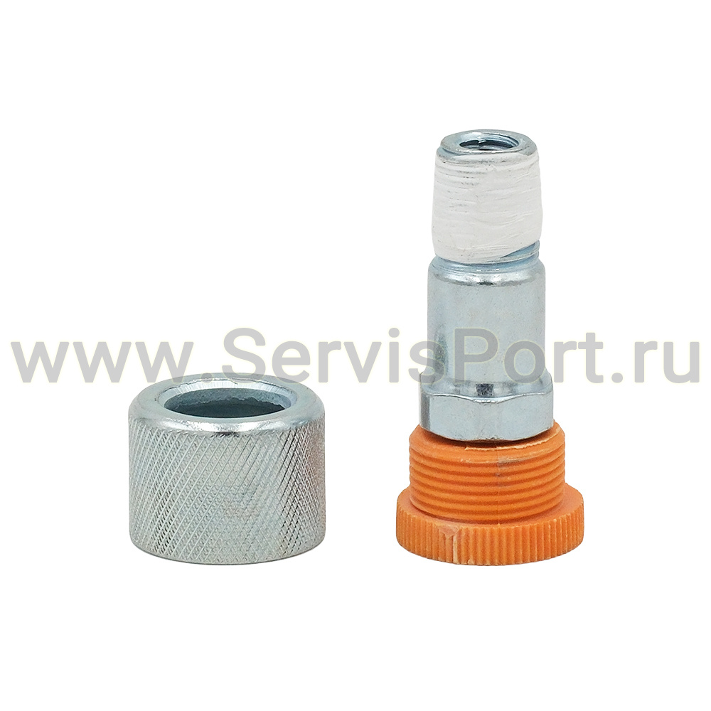 Фитинг гидроцилиндра пресса (для манометра, с гайкой фиксатором) фото