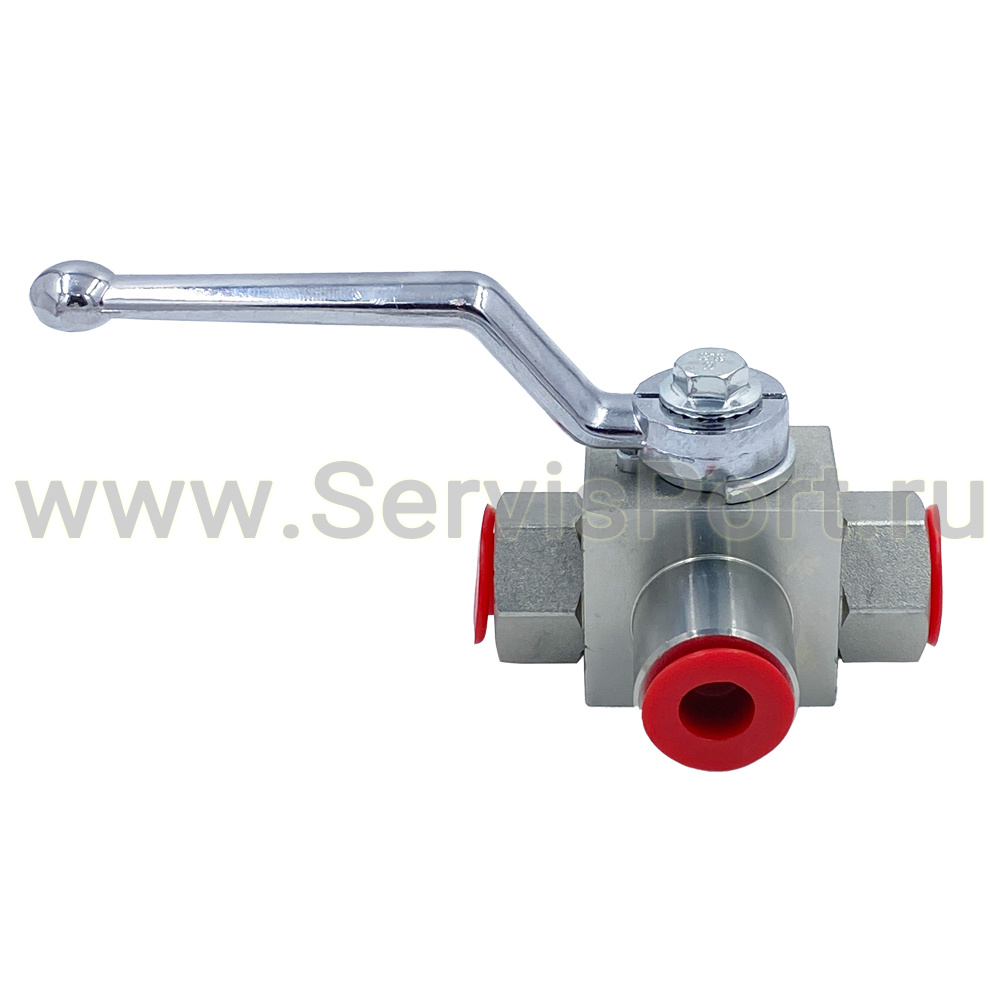 Кран шаровой 3х ходовой фото